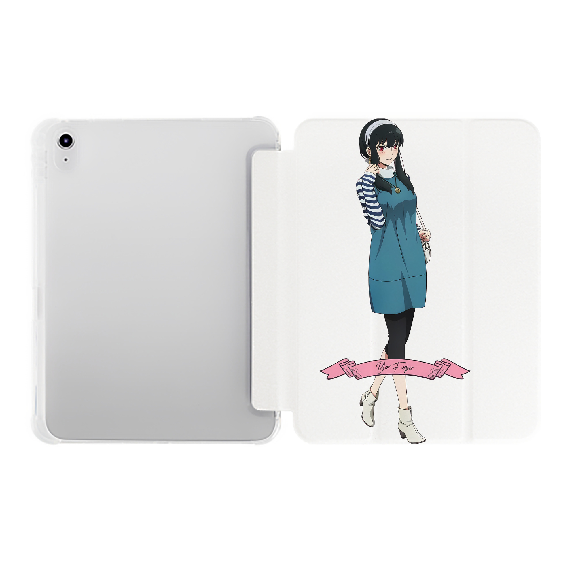（画像用） SPY×FAMILY间谍家家酒 IPad ケース ペン収納付き 三つ折りスタンド PUレザー×シリコン 対応機種9.5/10.5/10.9インチ
